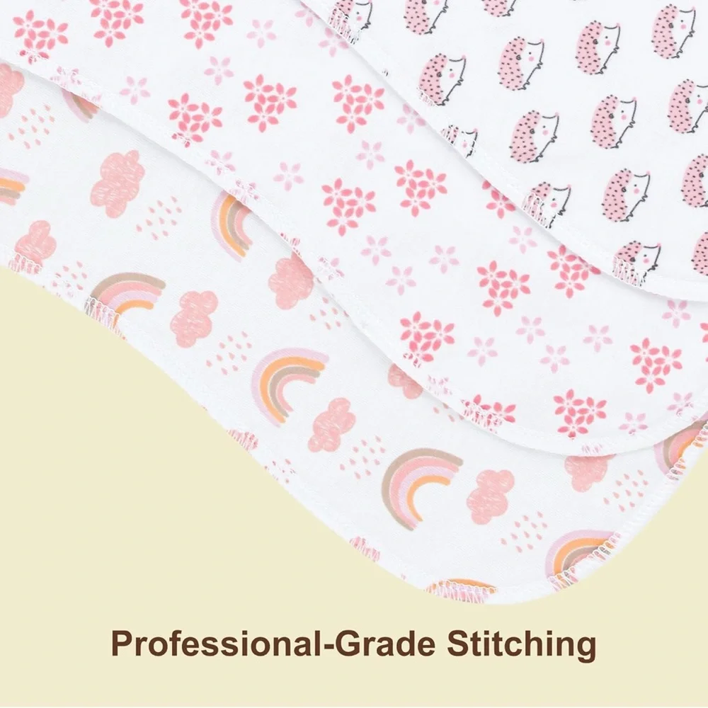 6 Pack Baby Burp Cloth Bibs Set Large Super Absorbent Soft Cotton Burping Cloths